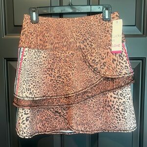 NWT Lucky in Love Leopard Golf / Tennis / Pickleball Skort